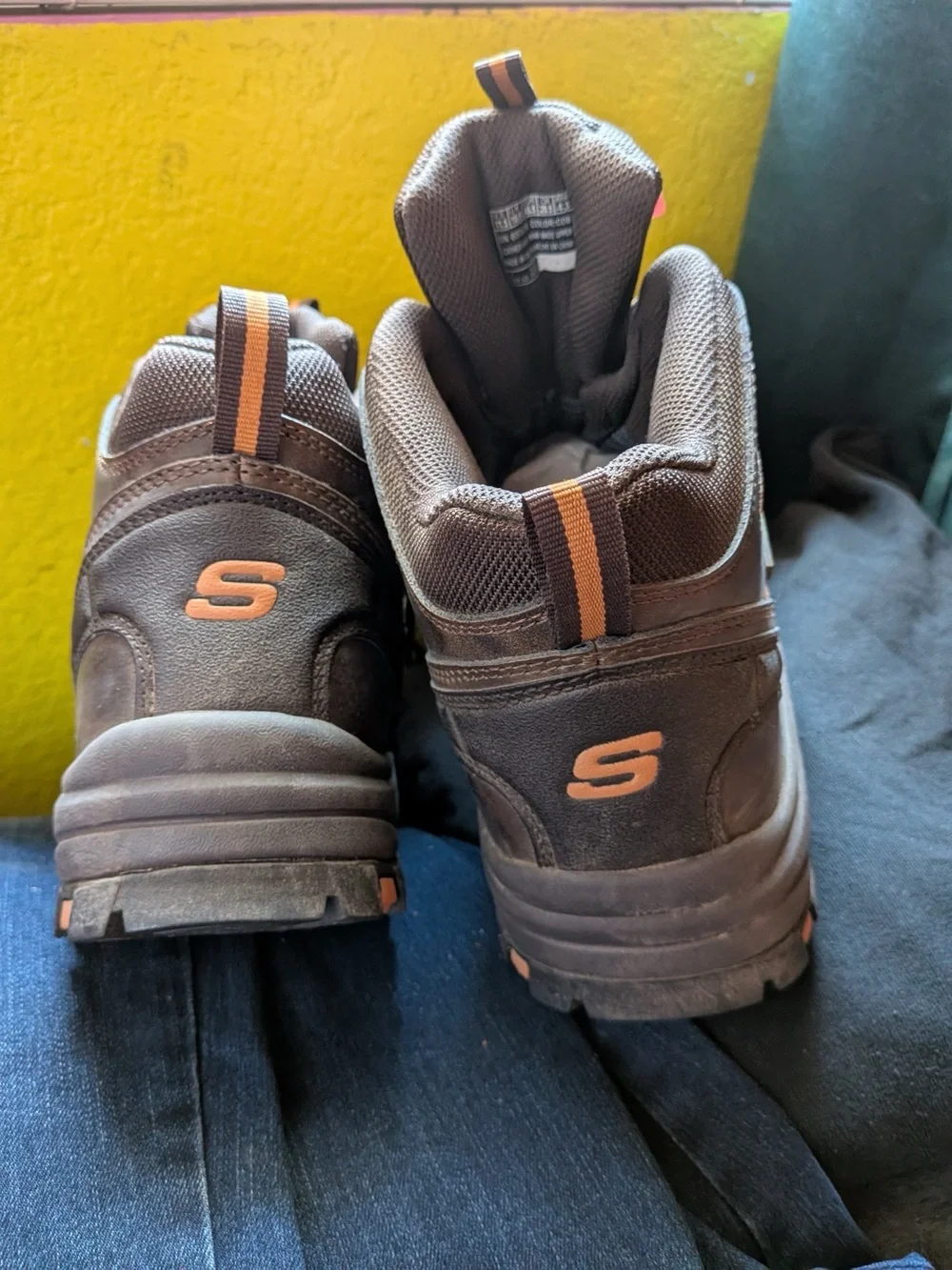 Skechers Men's Brown Waterproof Lace-Up Hiking Boots